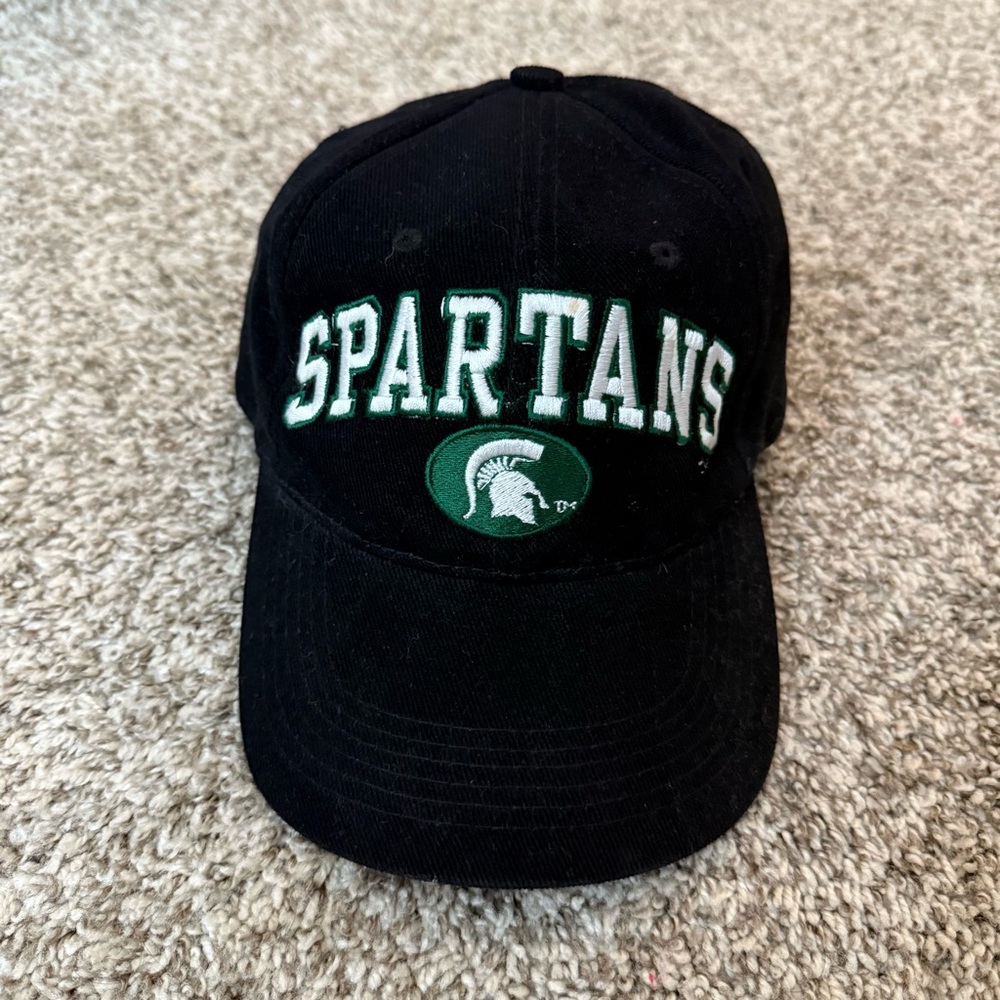 Black Spartans Cap with Green Logo